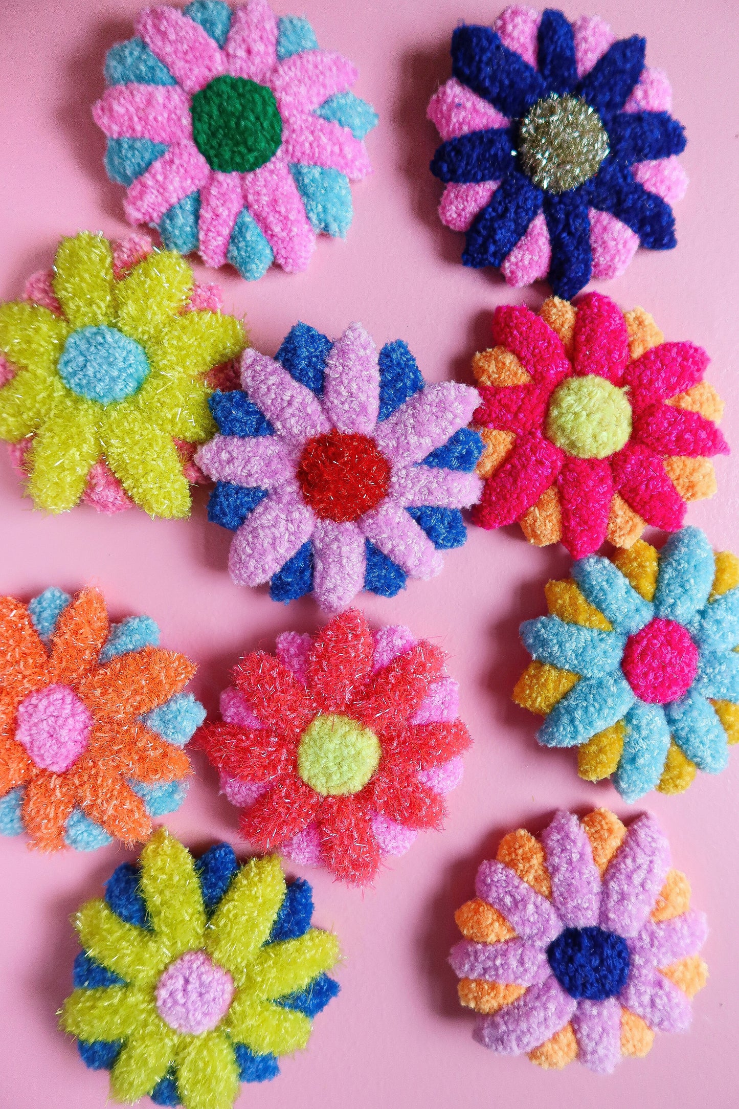 Flower Accessory - Blue, Pink & Red