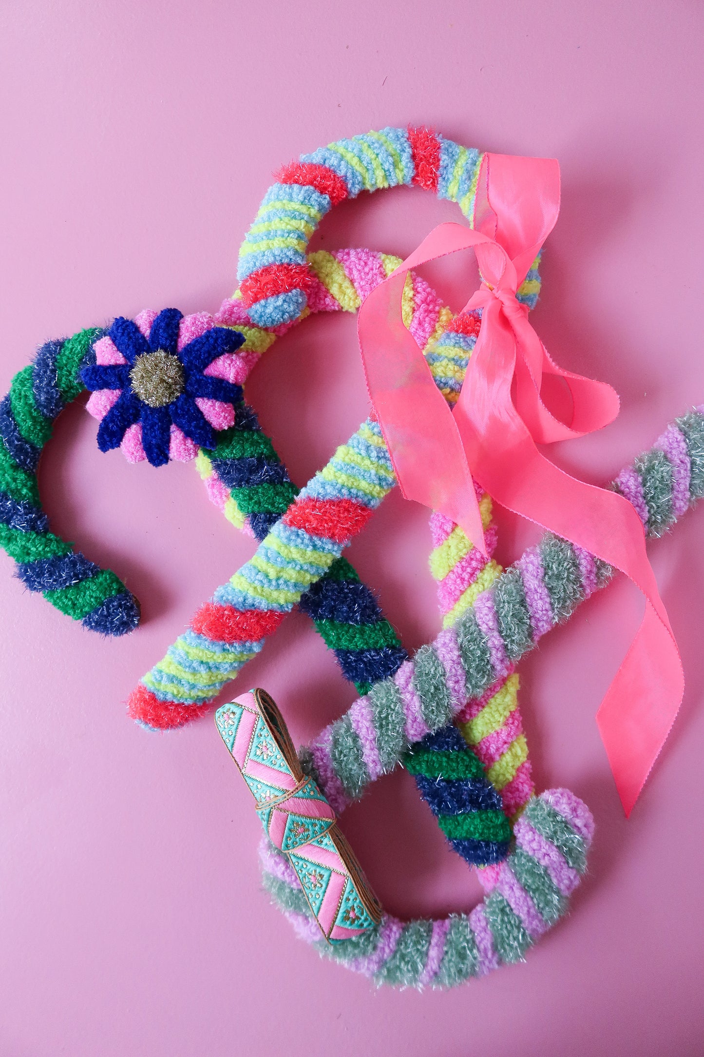 Candy Cane (blue, yellow & pink)