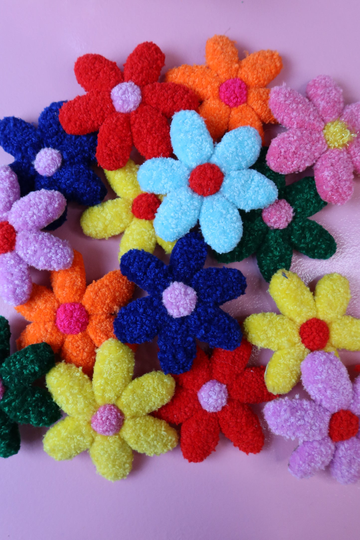 Daisy - Handmade Hair Clip in Orange & Pink