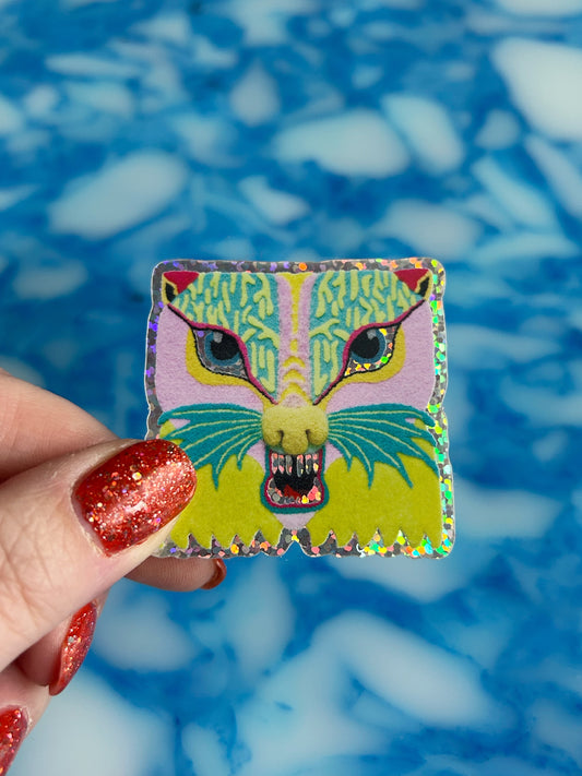 Feline Sticker - Glitter Effekt