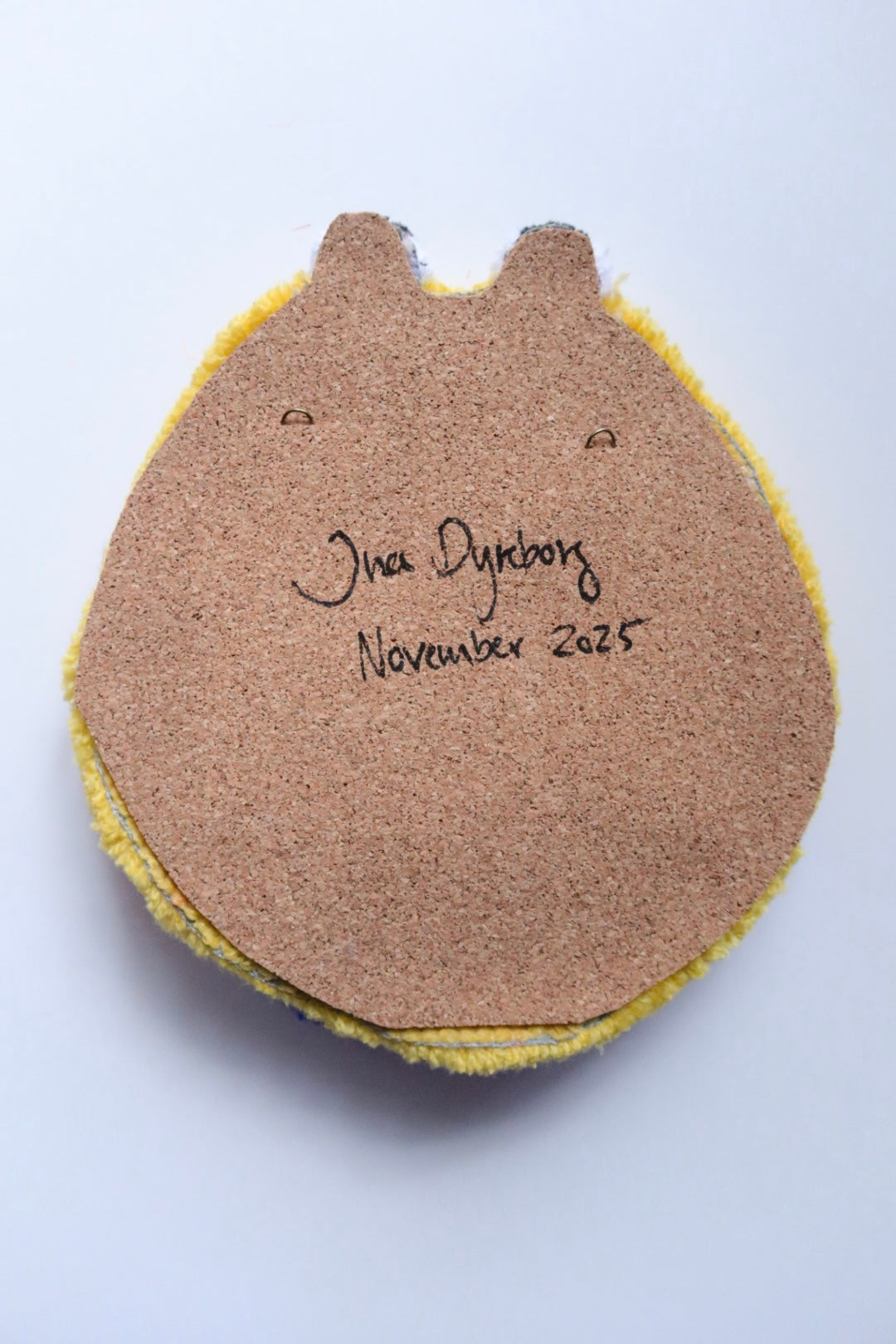 Mouth Mirror - Yellow, Pink & Blue - Handmade Tufted Wall Art