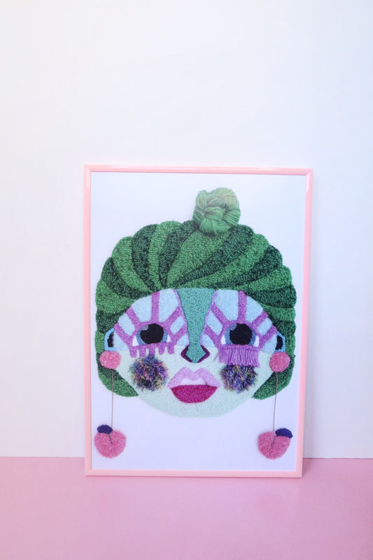 Green Girl - Grøn - Sommer Treat - A3 & 50x70 - Limited Edition