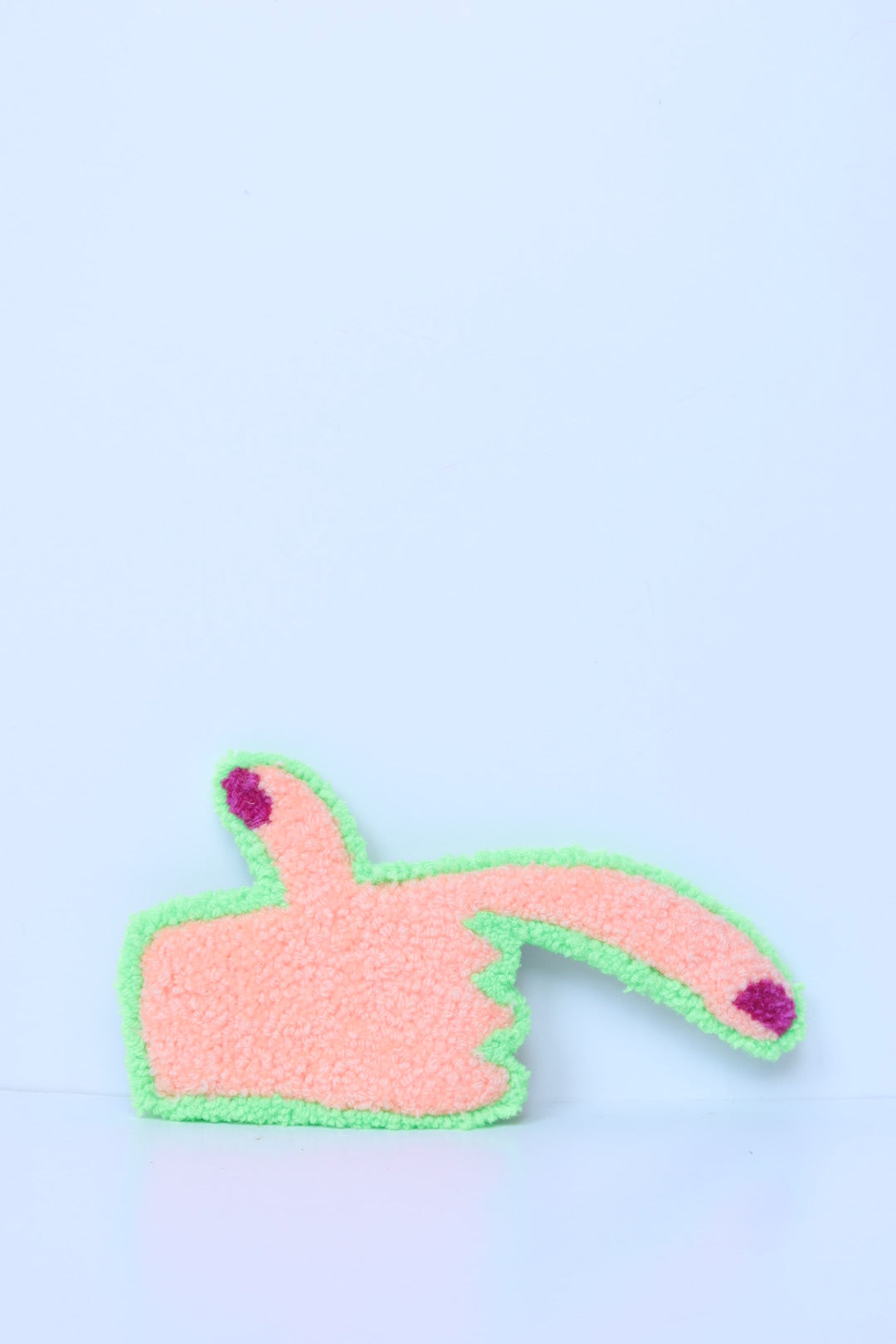 Softgun - Coral & Lysegrøn Tekstilkunst