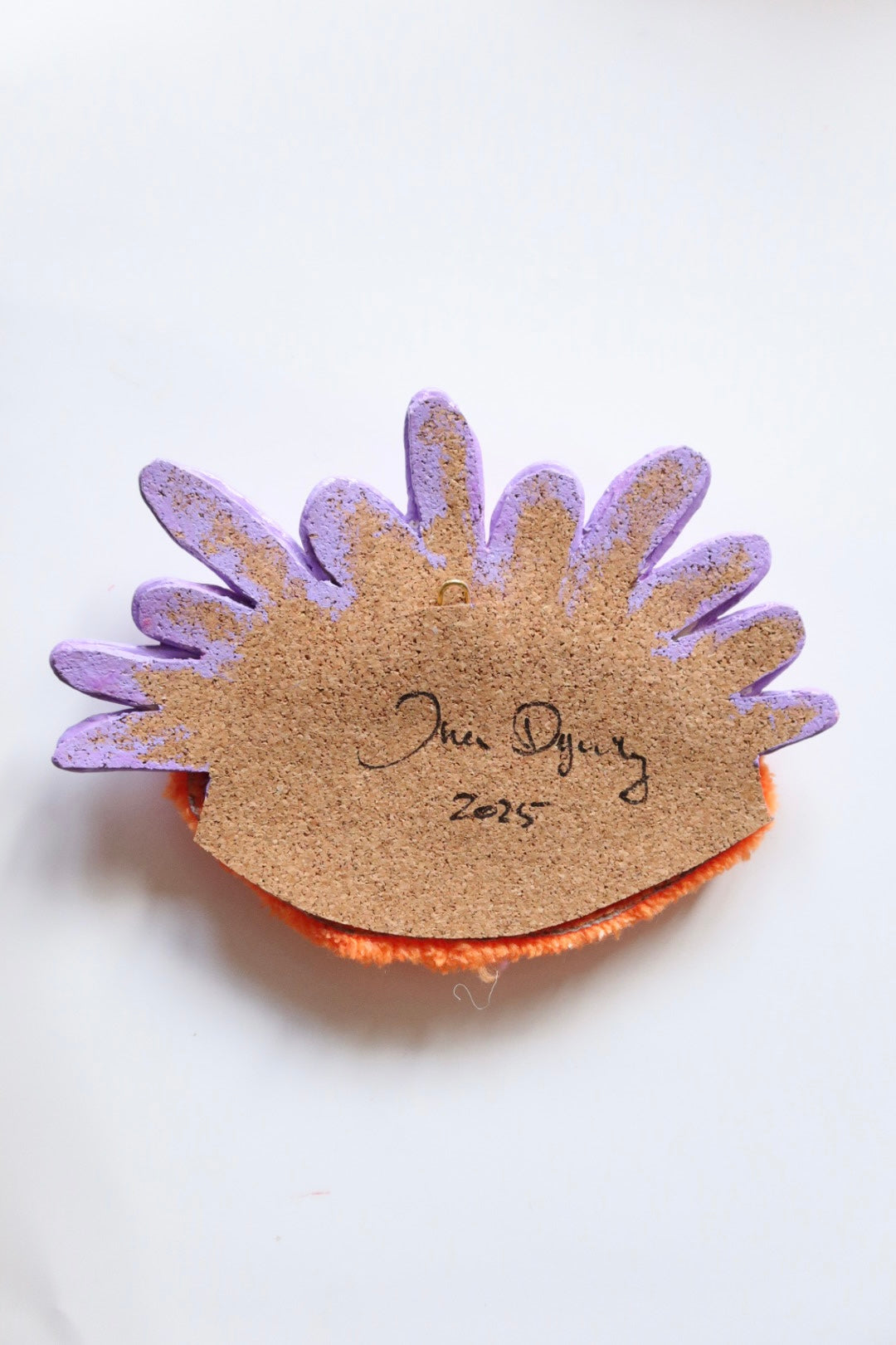 The Watchful Eye - Tufted Eye with Flames in Orange and Blue