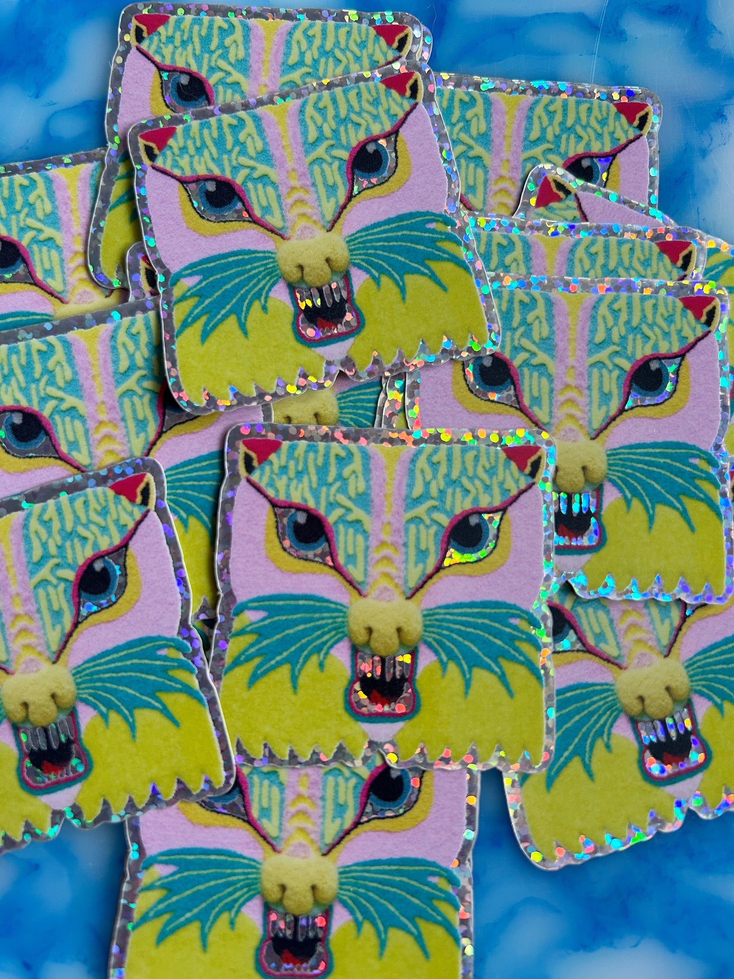 Feline Sticker - Glitter Effekt