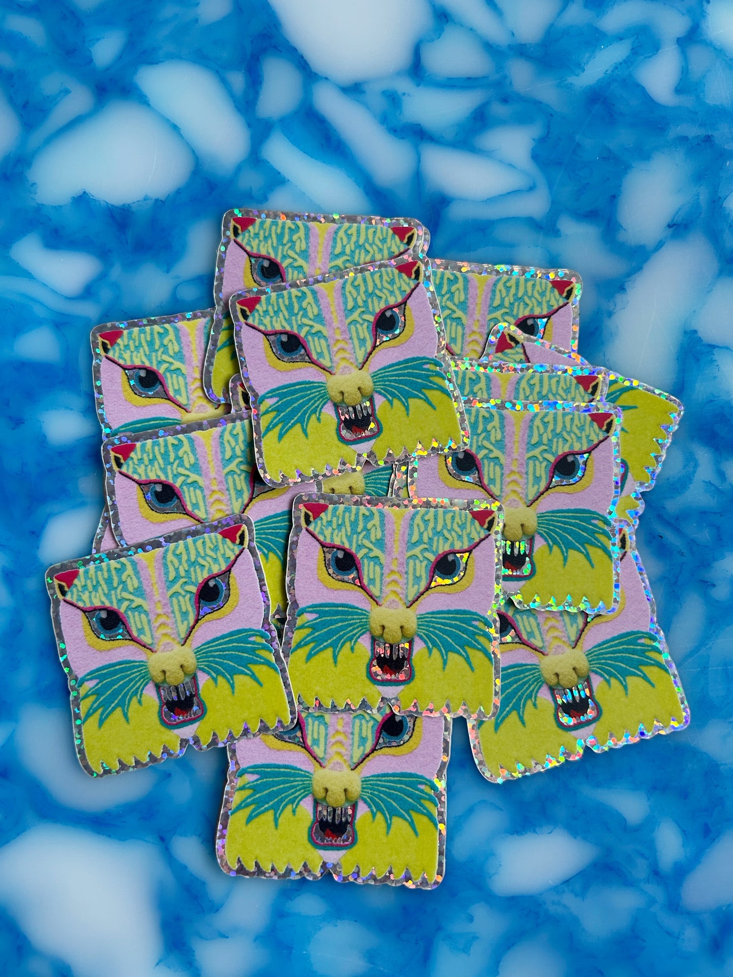 Feline Sticker - Glitter Effekt