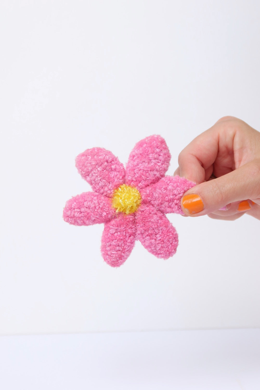 Daisy - Håndlavet Hårspænde i Pink & Gul