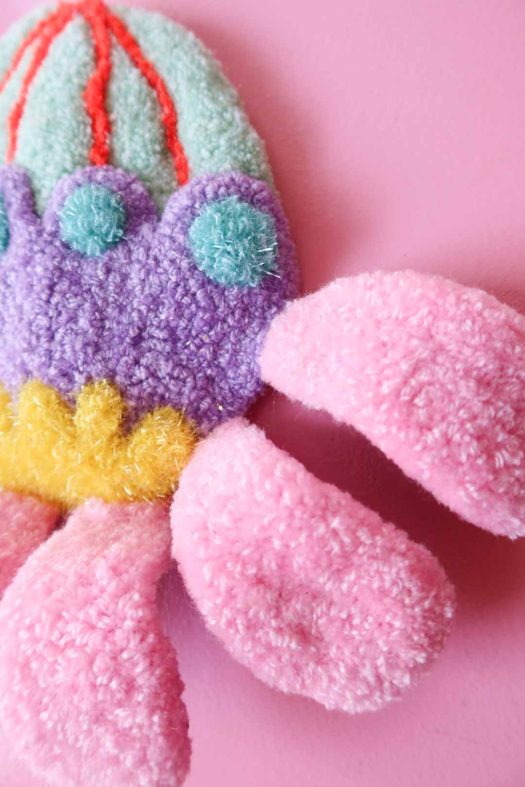Flower Bud Sculpture - Light Purple, Soft Pink, Yellow, Aqua & Orange