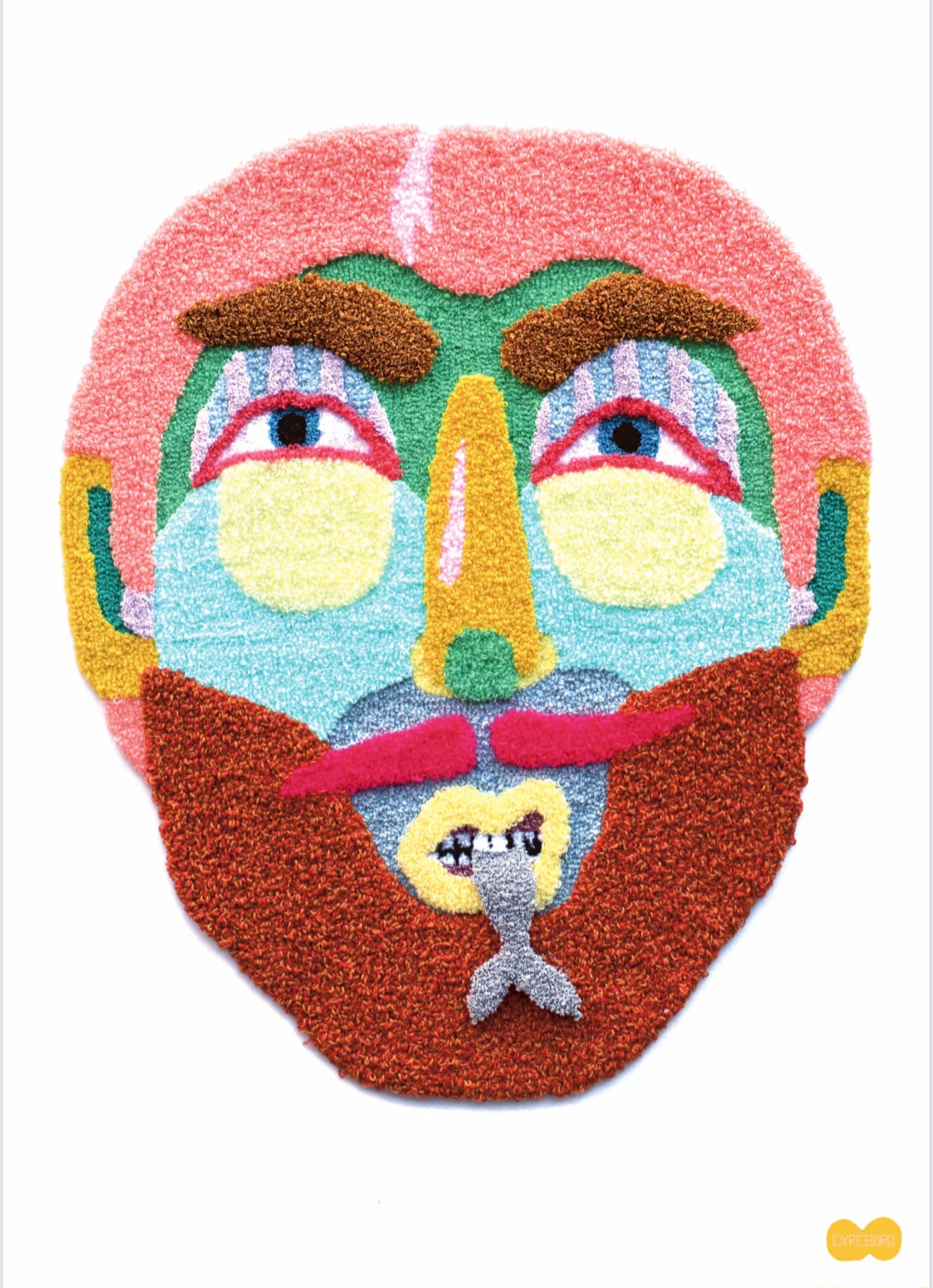 Omega-3 - Plakat af Håndlavet Tuftet Maske
