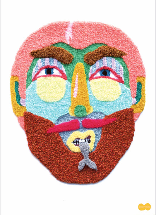 Omega-3 - Plakat af Håndlavet Tuftet Maske