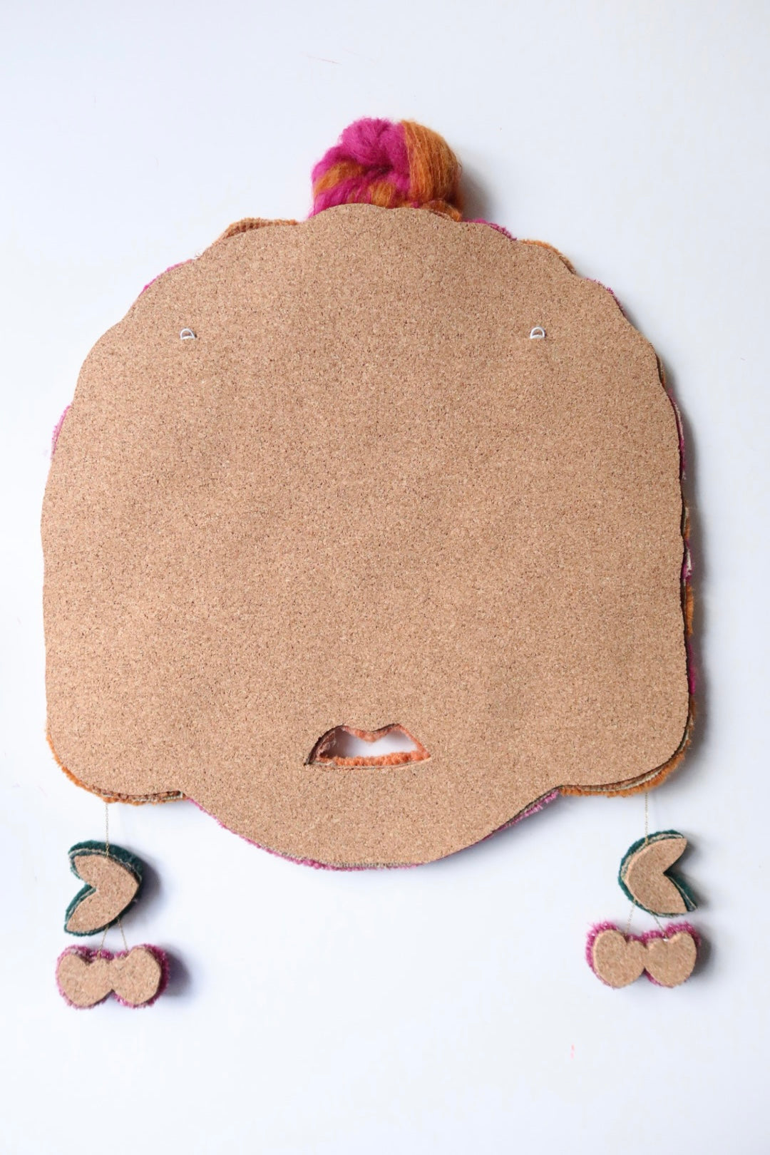 Hanna - Textile Mask in Warm Brown and Fuchsia