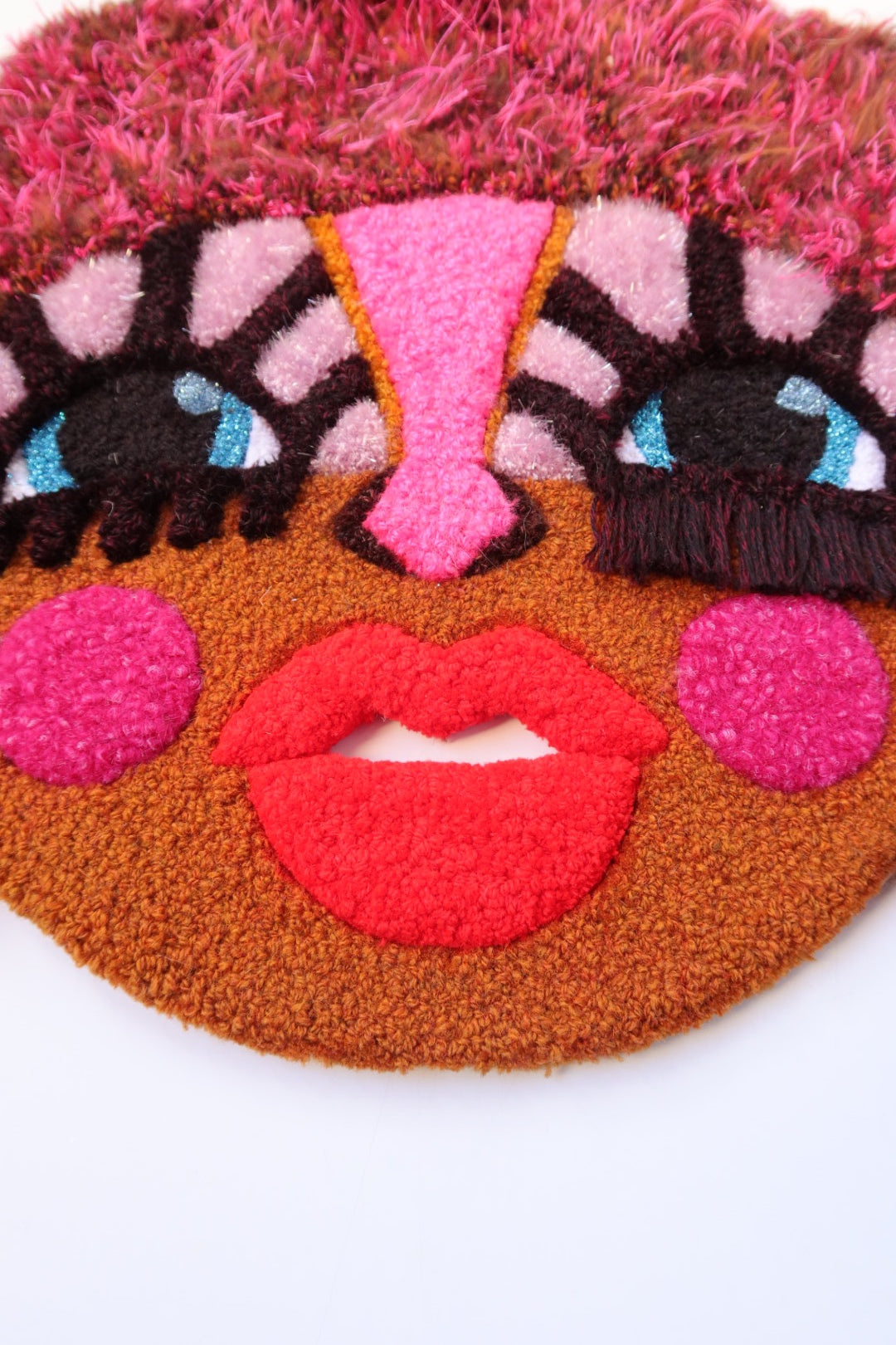 Odette - Tekstilmaske i Pink & Brune Nuancer
