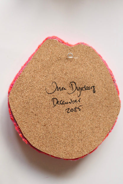 Mouth Mirror - Purple & Pinks - Handmade Tufted Wall Art