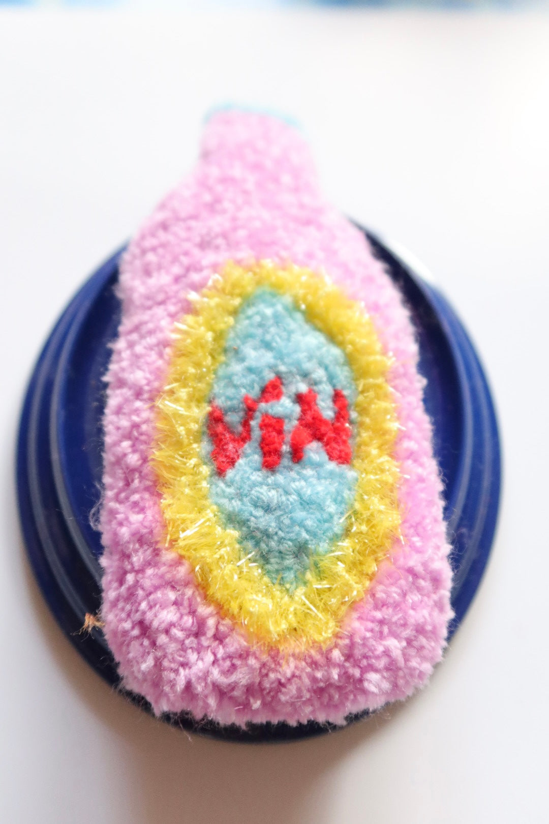 Drink Your Wine - Tufted Wine Bottle in Reclaimed Frame