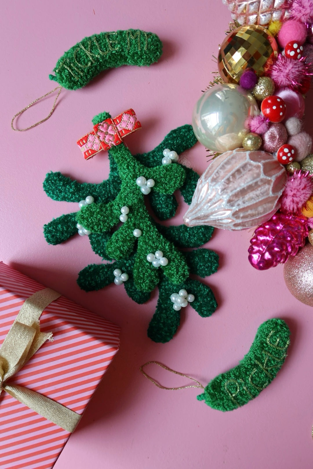 Custom Mistletoe - Handmade Tufted Decoration