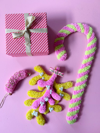 Custom Mistletoe - Handmade Tufted Decoration