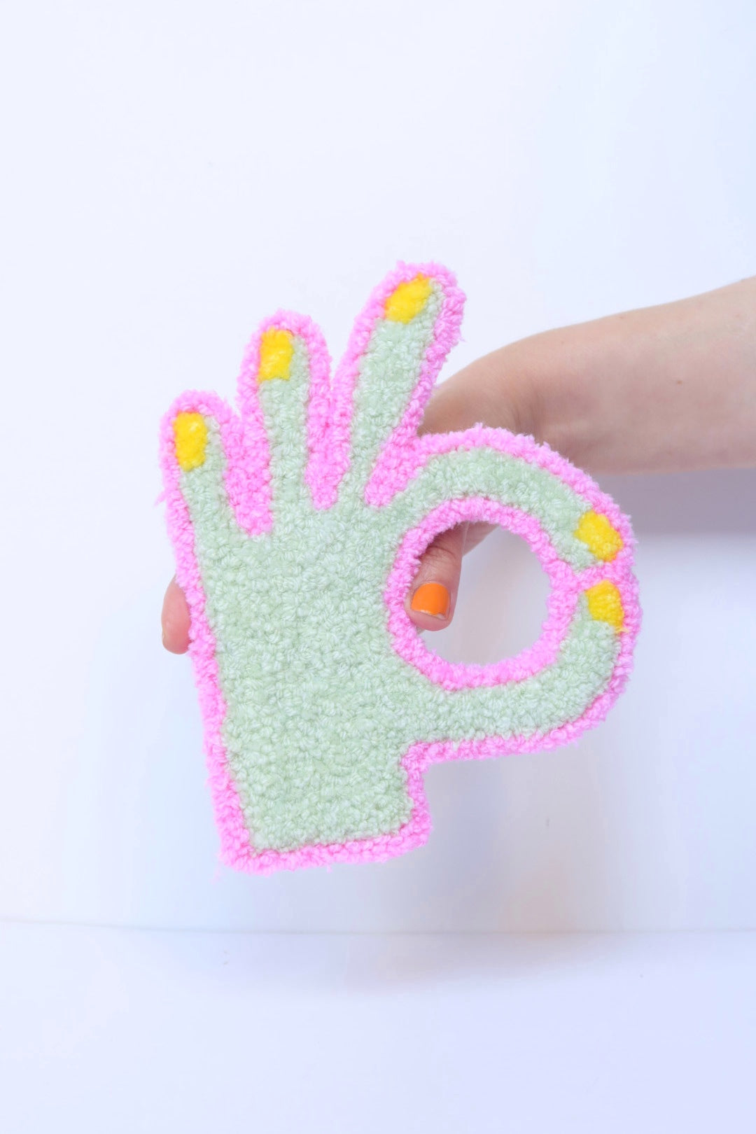 It's Gonna Be OK! - Mint & Pink Textile Art