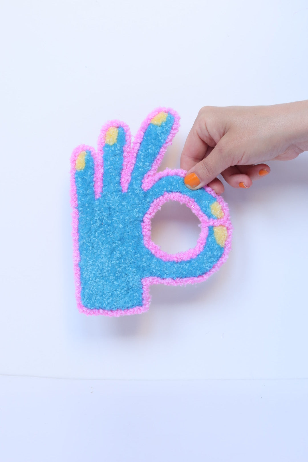 It's Gonna Be OK! - Sky Blue & Pink Textile Art