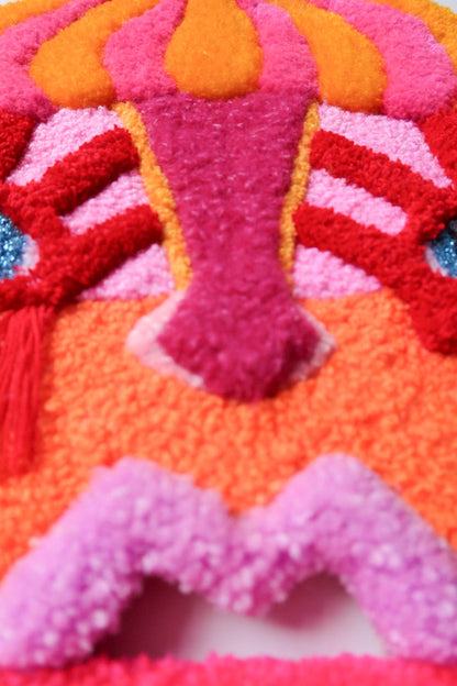 Yvette - Tekstilmaske i  Varm gul, Pink, Orange, Rød & Blå