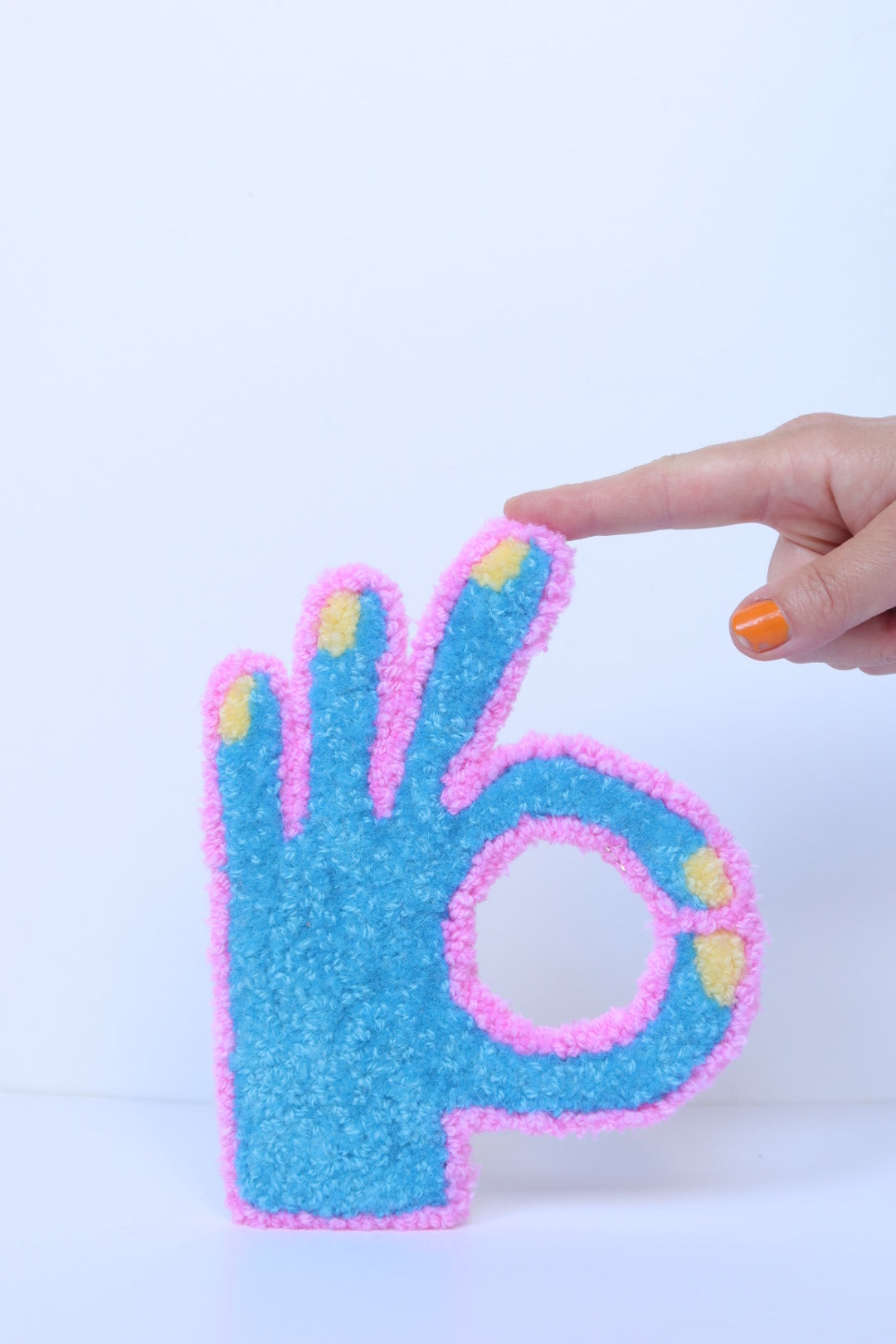 It's Gonna Be OK! - Sky Blue & Pink Textile Art