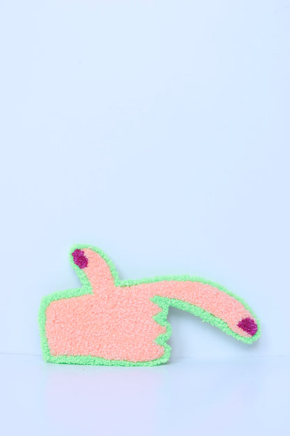 Softgun - Coral & Lysegrøn Tekstilkunst