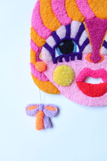 Eos - Textile Mask in Pink, Yellow and Purple