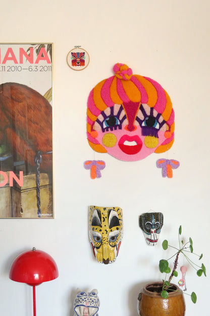 Eos - Textile Mask in Pink, Yellow and Purple