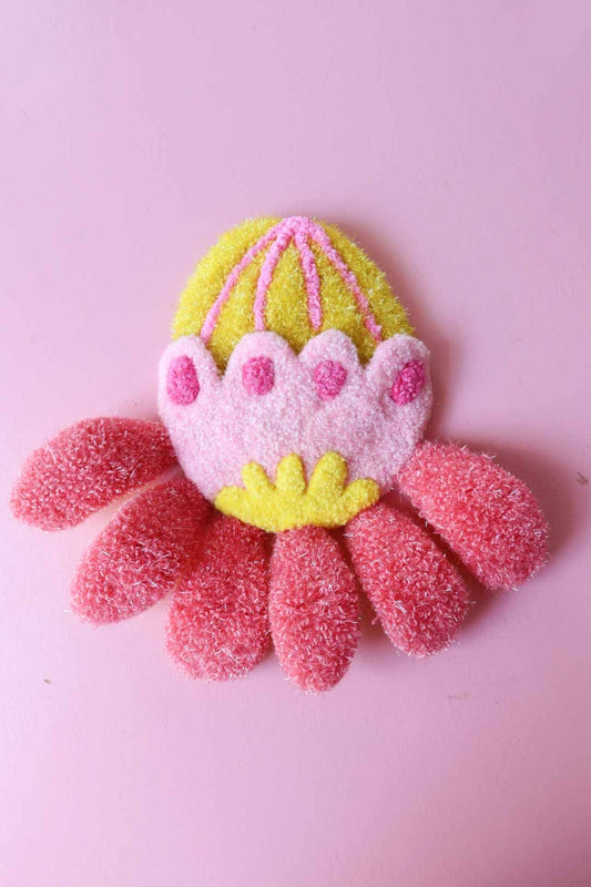 Blomsterknop Skulptur - Pink & Gul