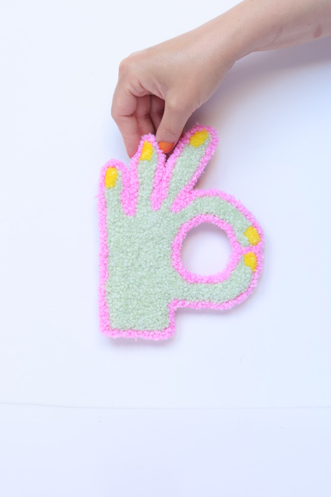 It's Gonna Be OK! - Mint & Pink Textile Art
