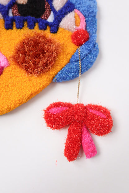 Lise For Alvor - Blå, Gul, Brun, Rød & Lyserød - Plakat af Håndlavet Tuftet Maske