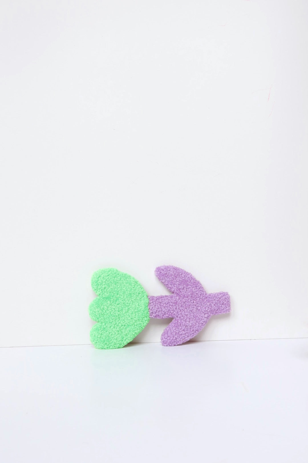 Blomst - Grøn & Lilla Tekstilkunst