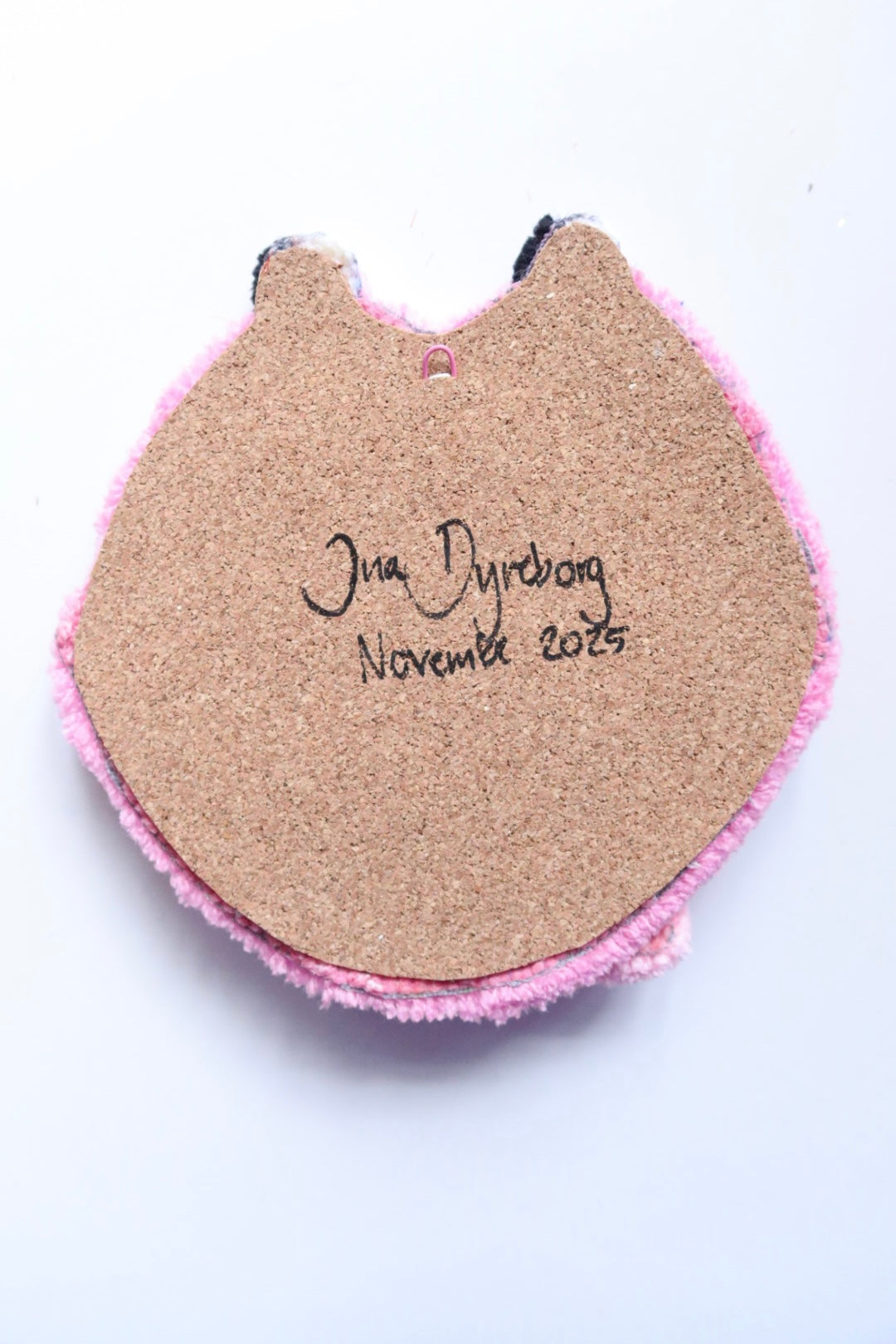 Mouth Mirror - Pink, Blue & Red - Handmade Tufted Wall Art