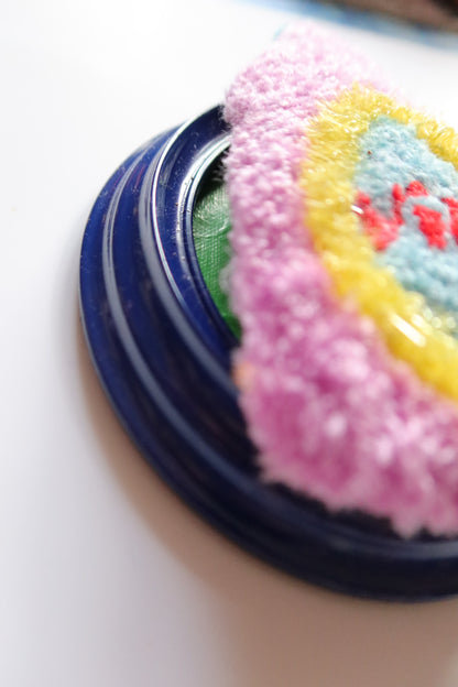 Drink Your Wine - Tufted Wine Bottle in Reclaimed Frame