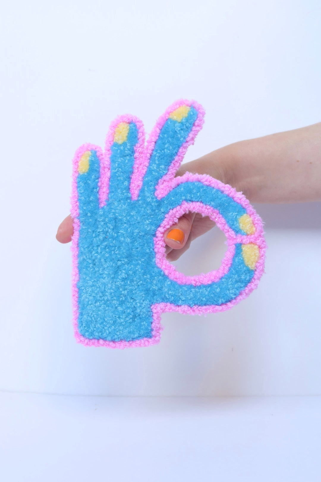 It's Gonna Be OK! - Sky Blue & Pink Textile Art