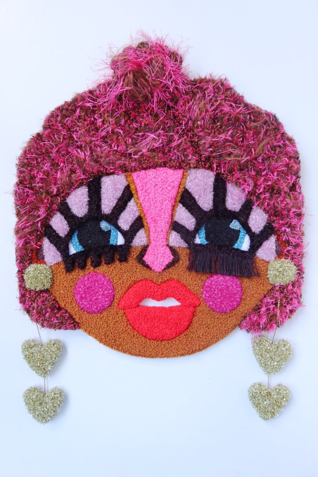 Odette - Tekstilmaske i Pink & Brune Nuancer