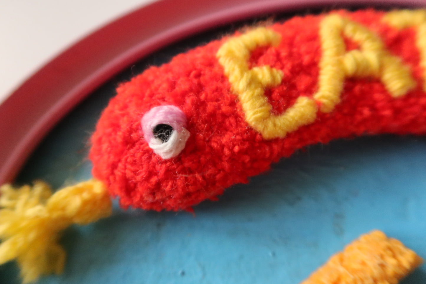 Eat Me - Tufted Sausage in Reclaimed Frame