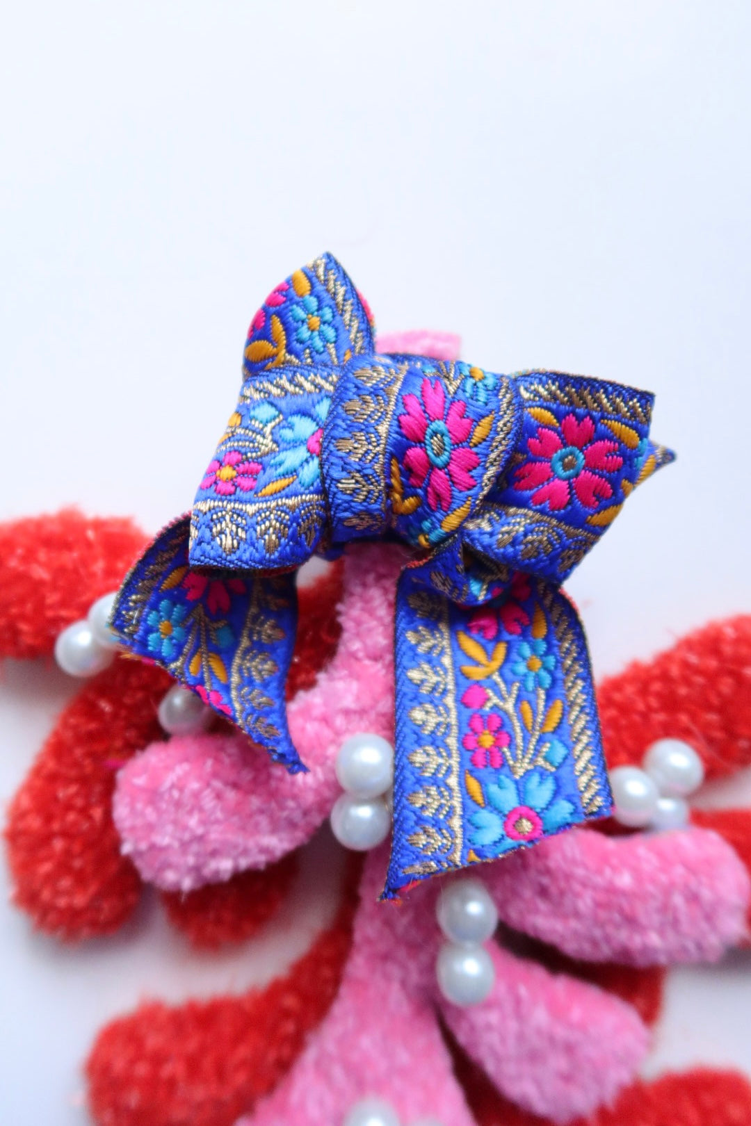 Mistletoe - Red & Pink - Handmade Tufted Decoration