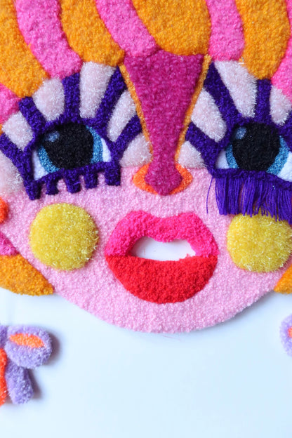Eos - Textile Mask in Pink, Yellow and Purple