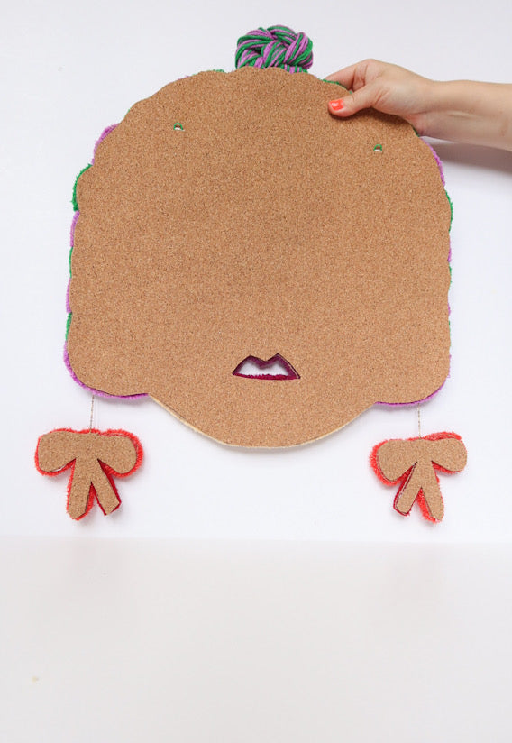 Mille - Textile Mask in Green, Purple, Light Yellow, Light Blue and Red