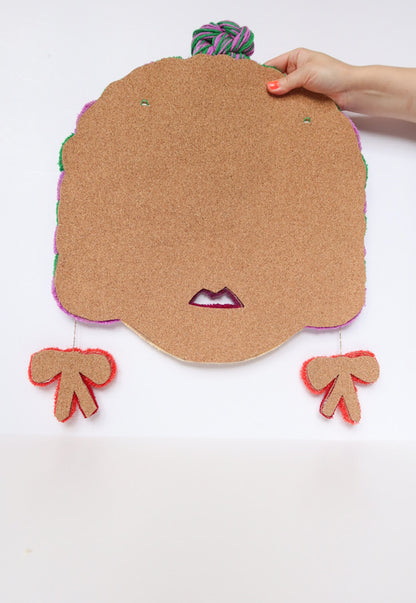 Mille - Textile Mask in Green, Purple, Light Yellow, Light Blue and Red