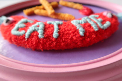 Eat Me - Tufted Sausage in Reclaimed Frame