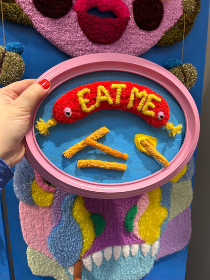 Eat Me - Tufted Sausage in Reclaimed Frame