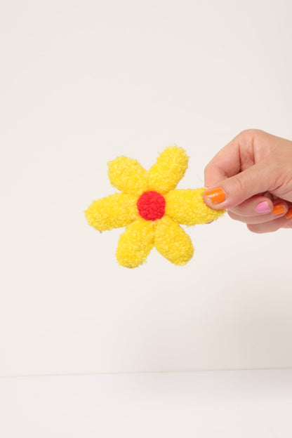 Daisy - Handmade Hair Clip in Yellow & Red