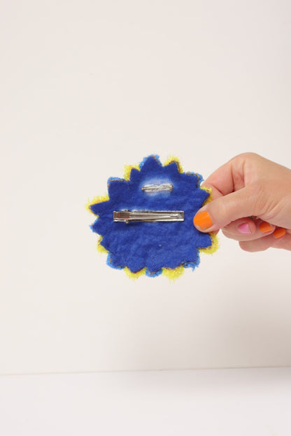 Flower Accessory - Blue, Yellow & Pink