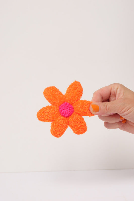 Daisy - Håndlavet Hårspænde i Orange & Pink