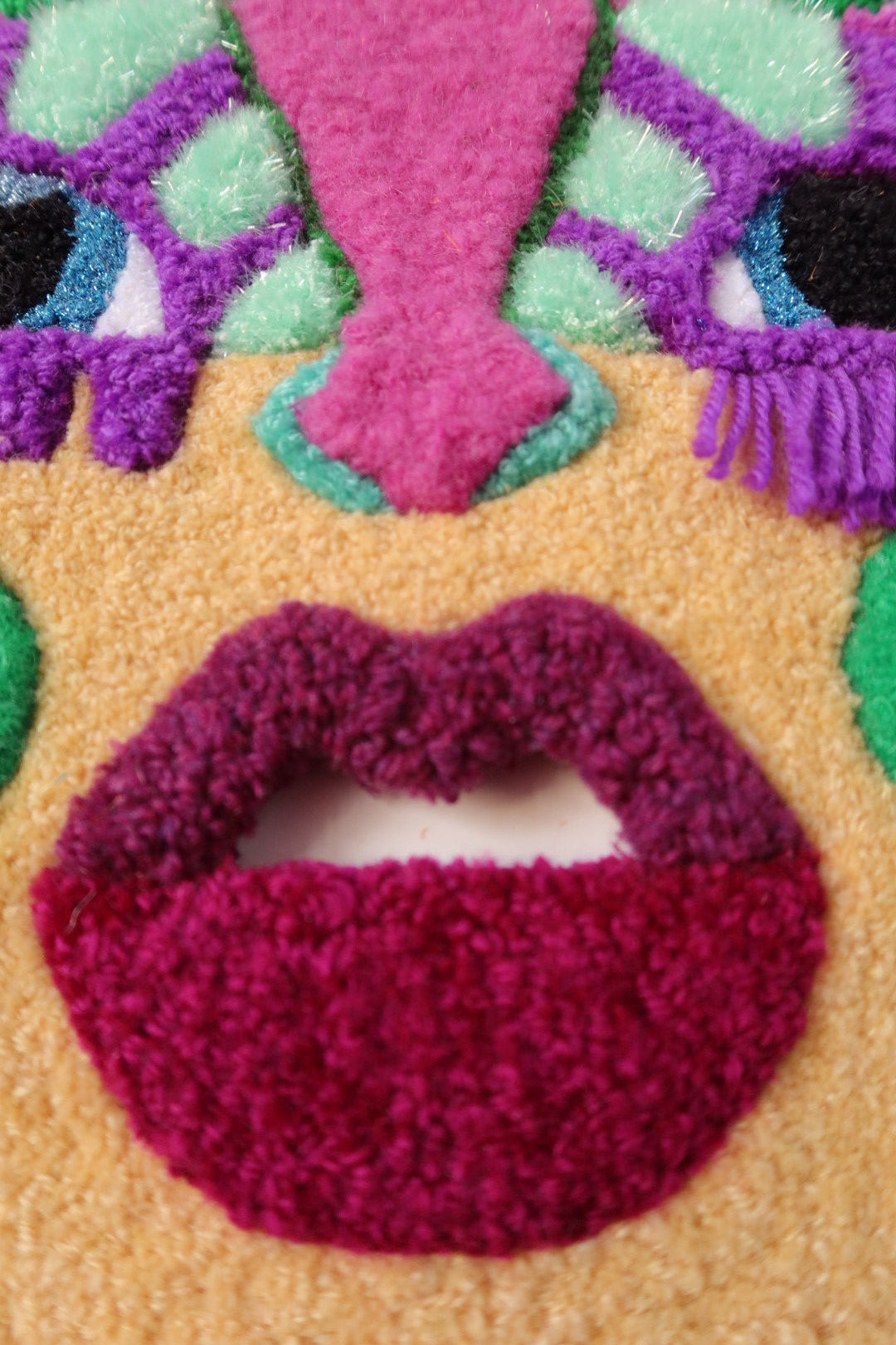 Mille - Textile Mask in Green, Purple, Light Yellow, Light Blue and Red