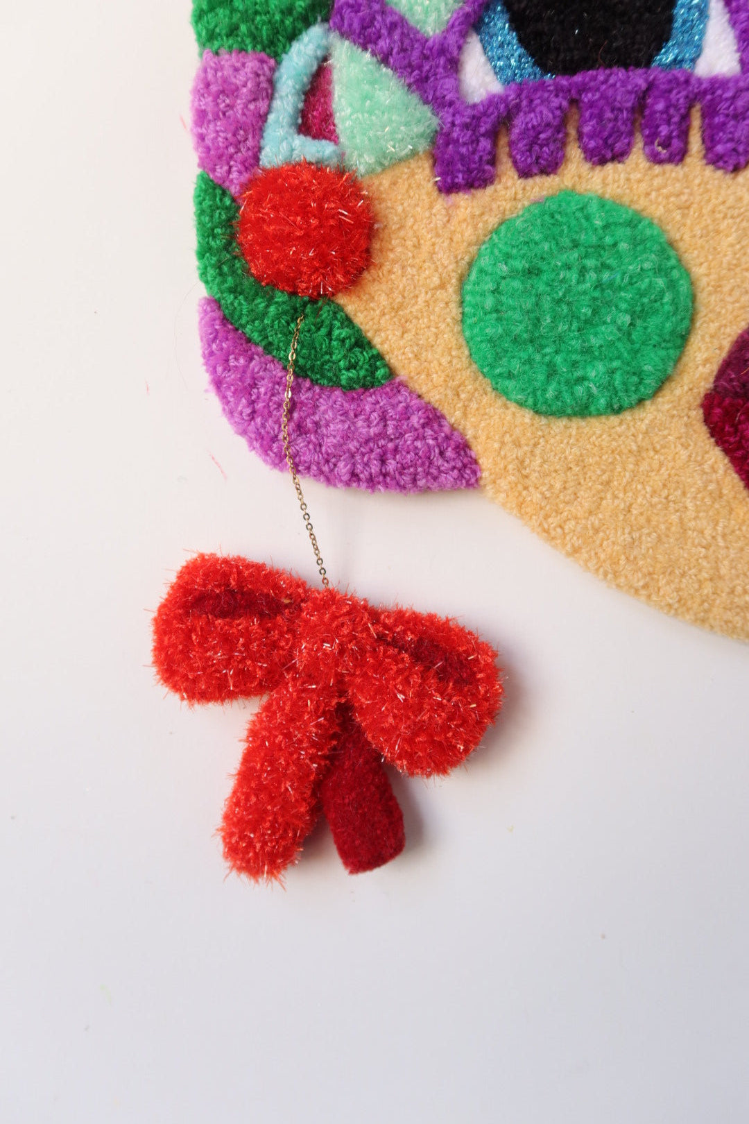 Mille - Textile Mask in Green, Purple, Light Yellow, Light Blue and Red